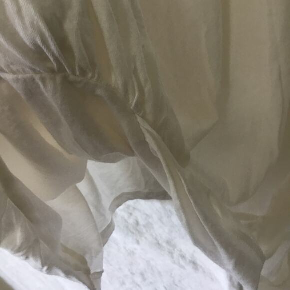 Anthropologie White Draped Short-Sleeve Crop T-Shirt - Picture 13 of 16